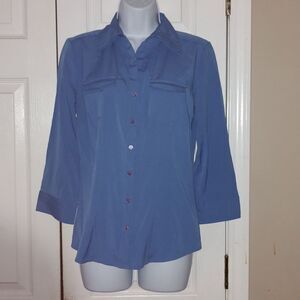 Fred  David Stretch button down blouse  Sz S
